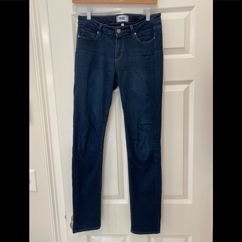 Paige Skyline Skinny dark denim.
